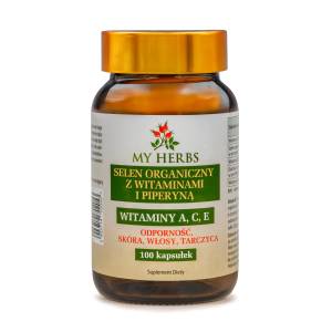 SELEN ORGANICZNY Z WITAMINAMI A, C, E I PIPERYNĄ 100 KAPSUŁEK