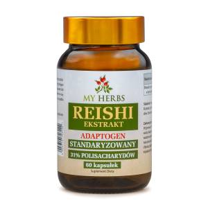 REISHI EKSTRAKT ADAPTOGEN STANDARYZOWANY 31% POLISACHARYDÓW 60 KAPS