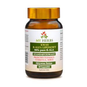 KWAS R-ALFA LIPONOWY 99% PURE R-ALA 60 KAPSUŁEK
