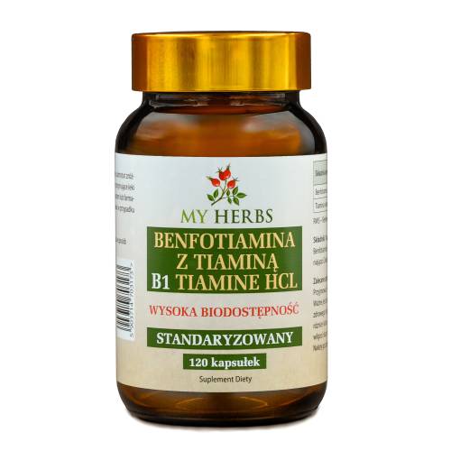 Benfotiamina z tiaminą B1 Tiamine HCL 120kaps.jpg
