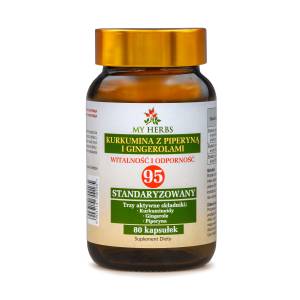 Kurkumina z Piperyną i Gingerolami 25600 mg Kurkuminoidów  80 kapsułek ekstrakt standaryzowany na 95%.