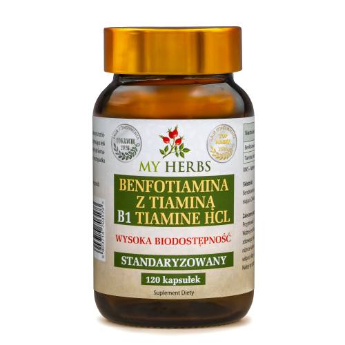 Benfotiamina z Tiaminą B1 Tiamine HCL-120kaps.jpg