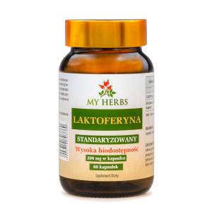 LAKTOFERYNA NATURALNA STANDARYZOWANY 60 KAPS. 200 MG, WYSOKA BIODOSTĘPNOŚĆ